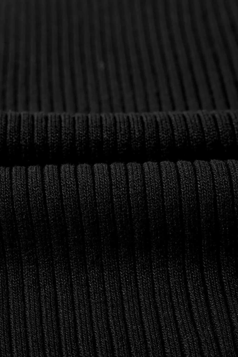 Clearance Dear-Lover Colorblock Edge Ribbed Knit U Neck Tank Top Black