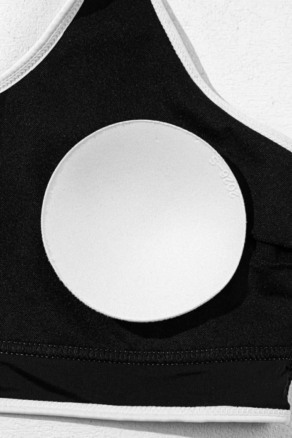 Online Dear-Lover Contrast Trimmed U Neck High Waist Bikini Black