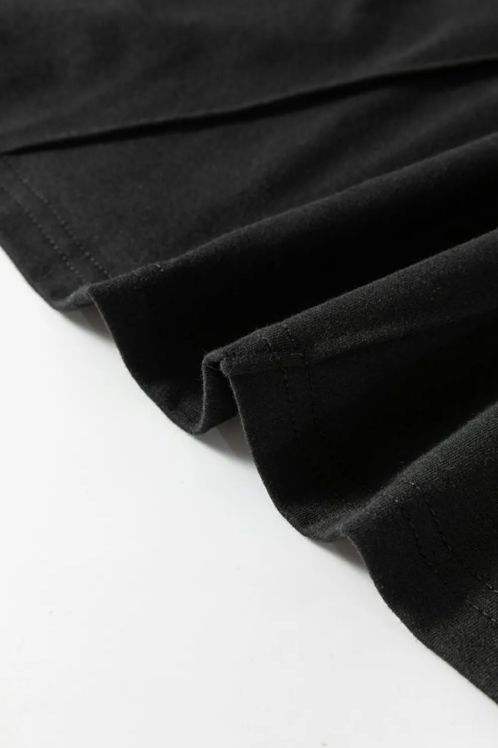 Online Dear-Lover Crew Neck Pleated Tank Top Black