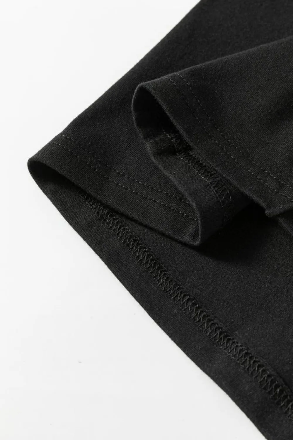 Online Dear-Lover Crew Neck Pleated Tank Top Black