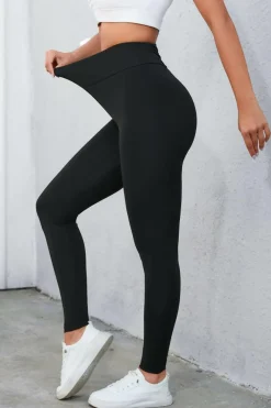 New Dear-Lover Criss Cross Tummy Control High Waist Leggings Black
