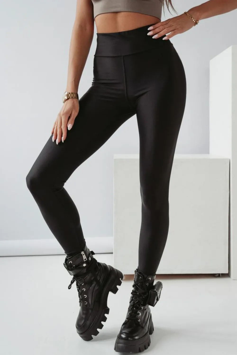 New Dear-Lover Criss Cross Tummy Control High Waist Leggings Black