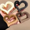 Outlet Dear-Lover Cutout Heart Shape Frosted Small Hair Clip Black