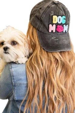 Clearance Dear-Lover DOG MAMA Baseball Cap Black