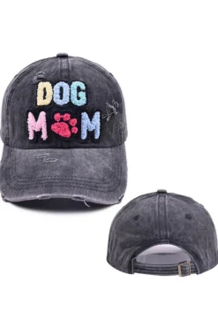 Clearance Dear-Lover DOG MAMA Baseball Cap Black
