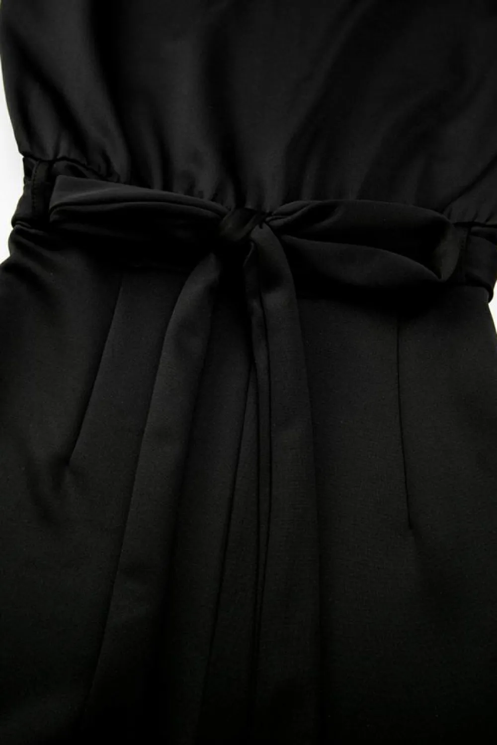 Online Dear-Lover Dolman Sleeve Belted Straight Leg Jumpsuit Black