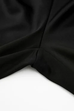 Online Dear-Lover Dolman Sleeve Belted Straight Leg Jumpsuit Black