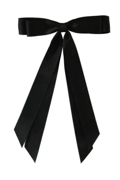 Fashion Dear-Lover Double Bow Knot Alligator Hair Clip Black