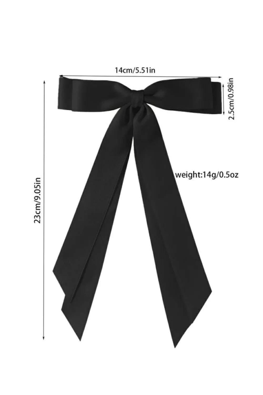 Fashion Dear-Lover Double Bow Knot Alligator Hair Clip Black