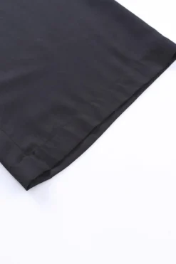 Fashion Dear-Lover Drawstring Elastic Waist Casual Wide Leg Pants Black