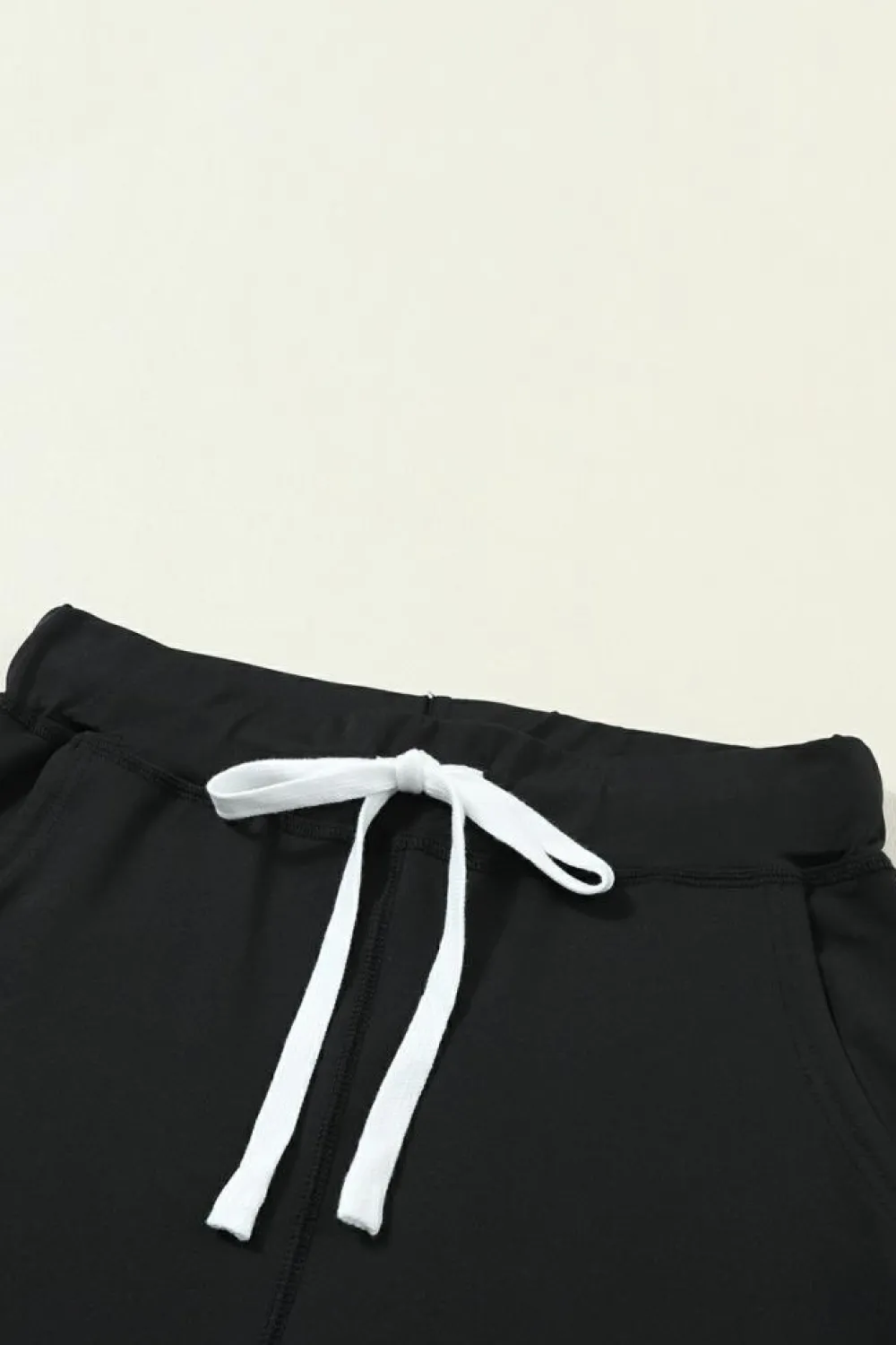 New Dear-Lover Drawstring Waist Pocketed Joggers Black