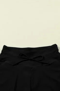 Clearance Dear-Lover Drawstring Wide Leg Swim Shorts Black