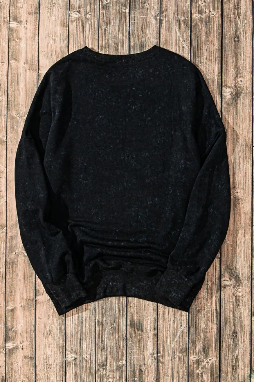 Online Dear-Lover Drop Shoulder Ribbed Trim Oversized Sweatshirt Black