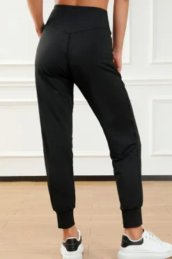 Outlet Dear-Lover Exposed Seam High Waist Pocketed Joggers Black