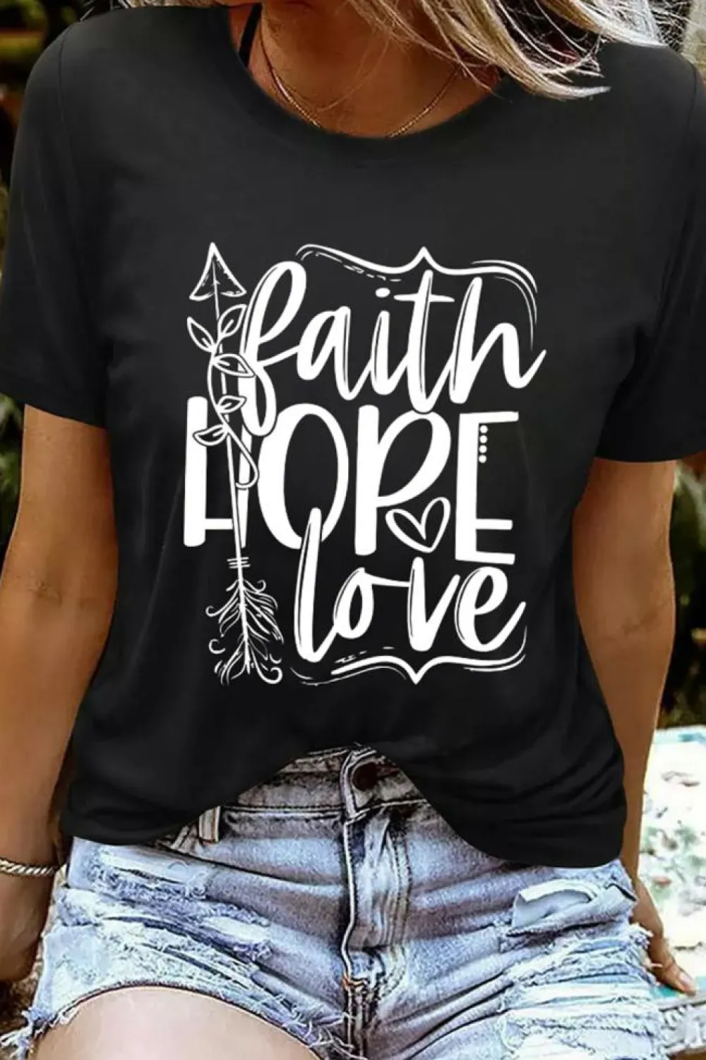 Best Dear-Lover Faith Hope Love Graphic T Shirt Black