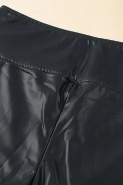 Hot Dear-Lover Faux Leather Skinny Leggings Black