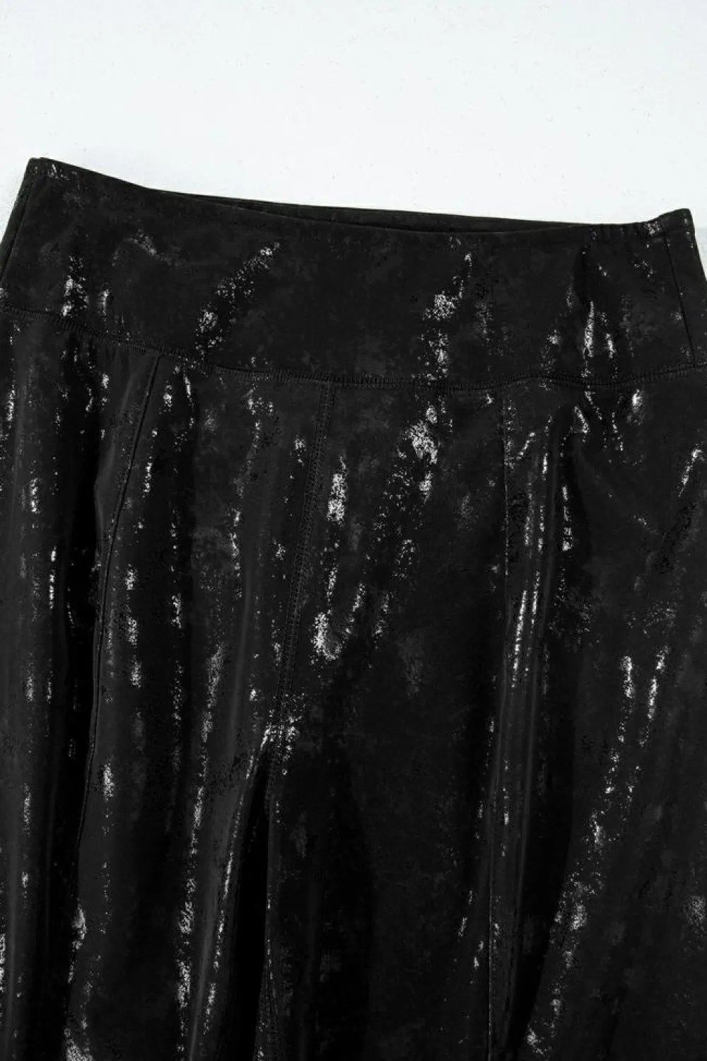 Best Dear-Lover Faux Leather Splits High Waist Leggings Black