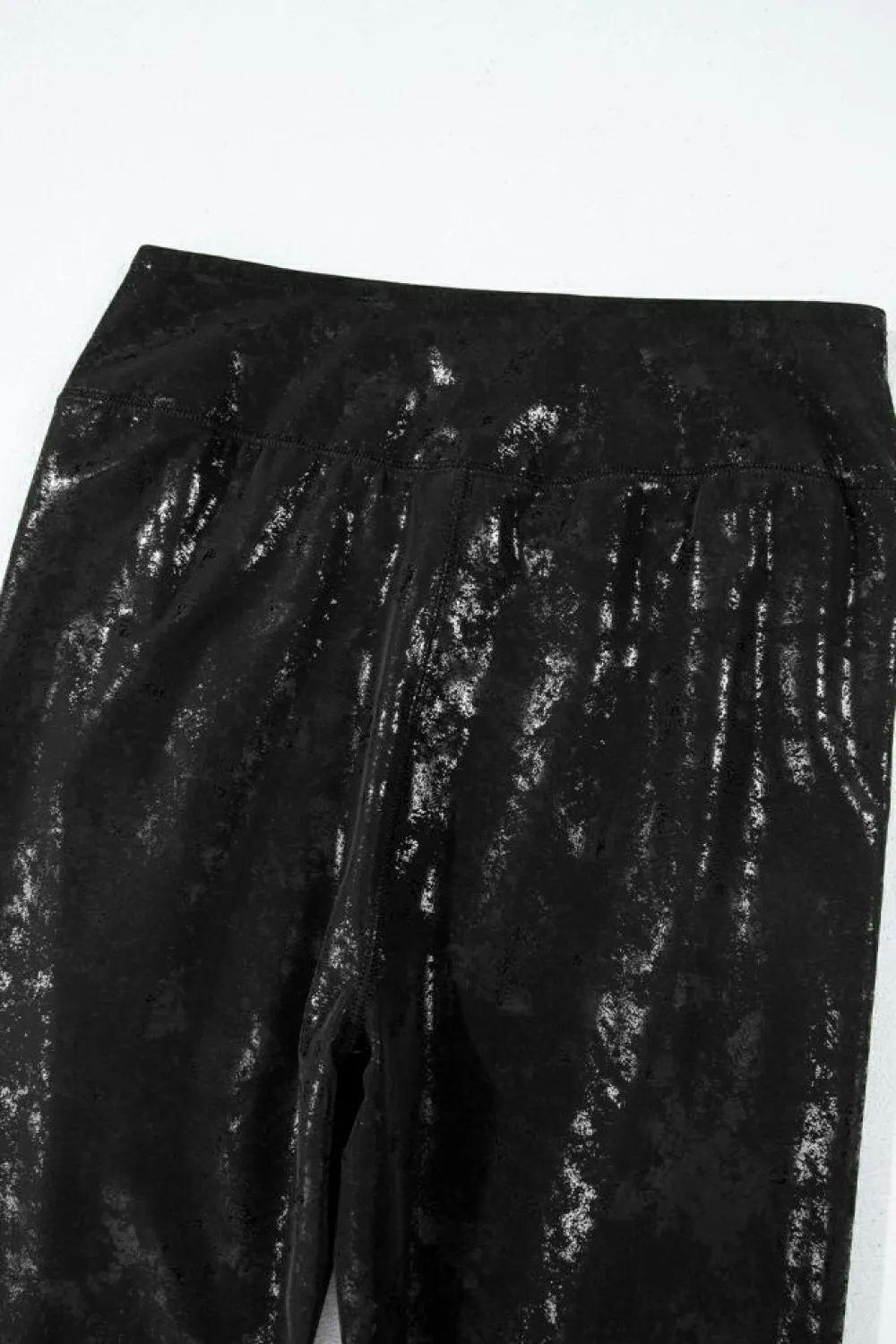 Best Dear-Lover Faux Leather Splits High Waist Leggings Black