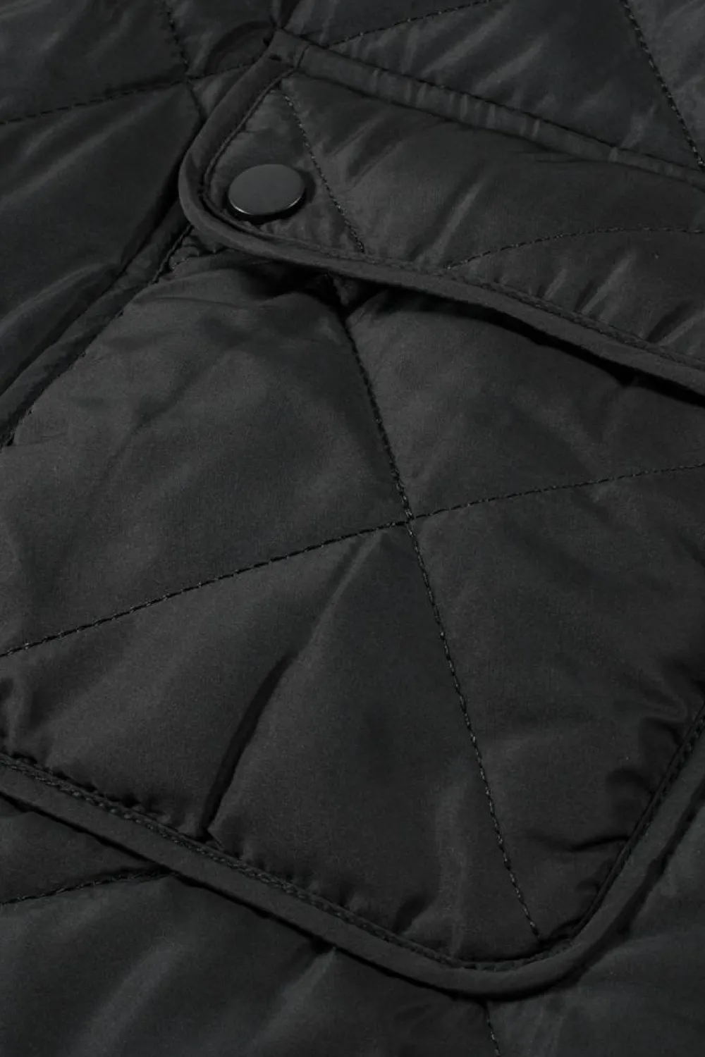Sale Dear-Lover Fleece Lined Quilted Zip up Vest Coat Black