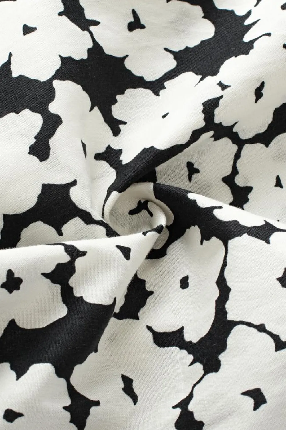 Online Dear-Lover Floral Contrast Ric Rac Layered Ruffle Sleeve Blouse Black
