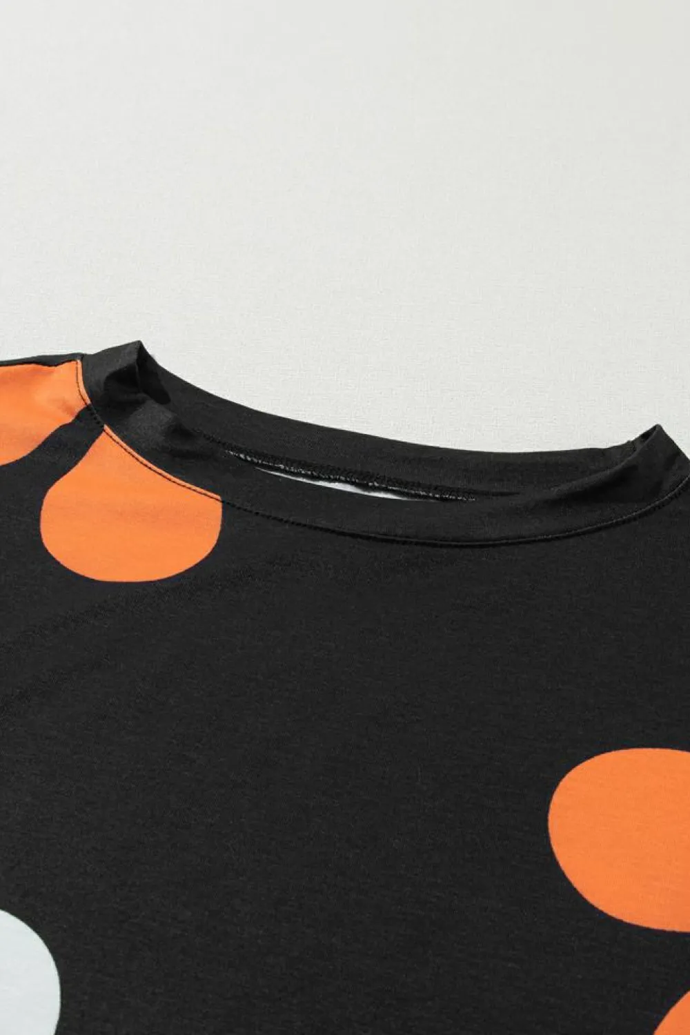 Best Dear-Lover Flower Print Bubble Sleeve Tee Black
