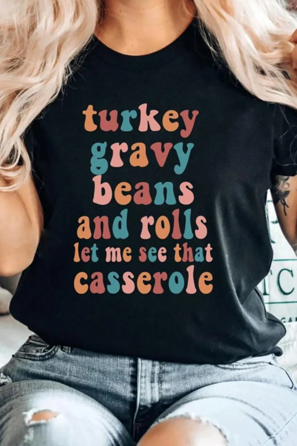 Discount Dear-Lover Food Lovers Slogan Graphic T Shirt Black