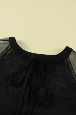 Best Dear-Lover Formal Invitation Lace Blouse Black