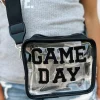 Outlet Dear-Lover GAME DAY Rugby Football Clear Shoulder Bag Black