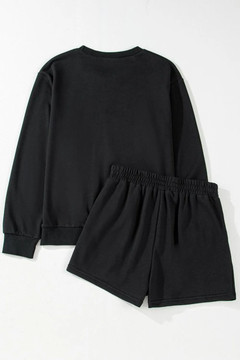 Clearance Dear-Lover GAME DAY Rugby Football Graphic Pullover and Shorts Casual Outfit Black
