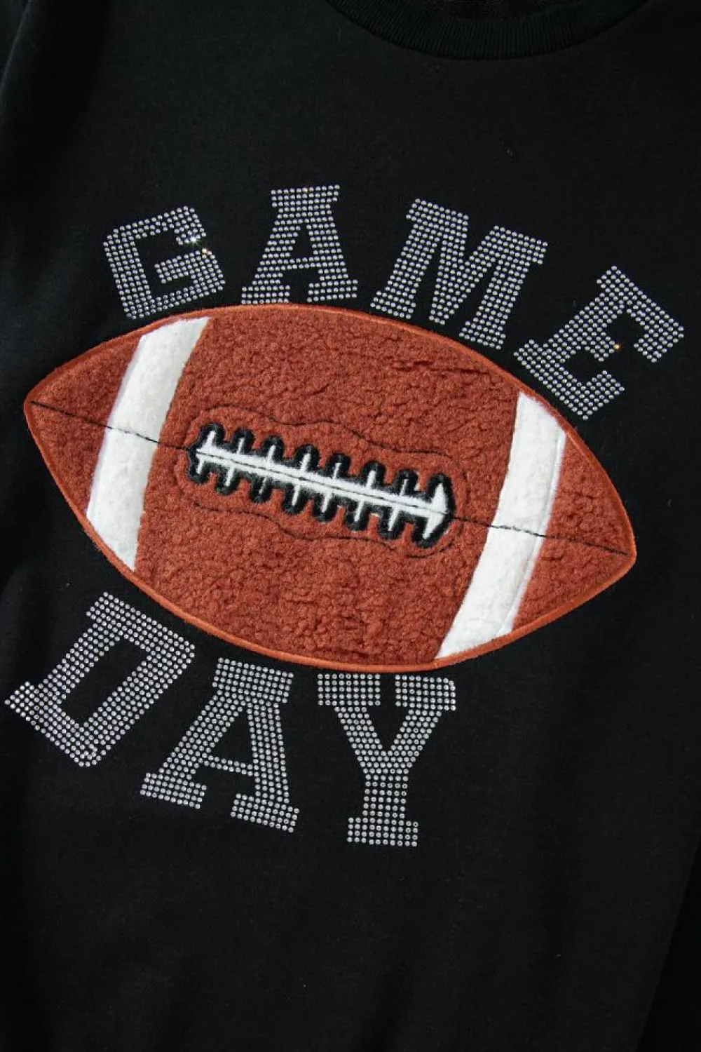 Clearance Dear-Lover GAME DAY Rugby Football Graphic Pullover and Shorts Casual Outfit Black