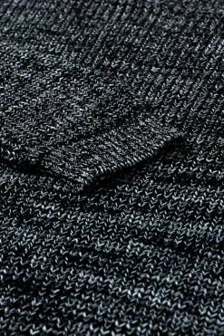 New Dear-Lover Glittering Long Sleeve Tunic Sweater Black