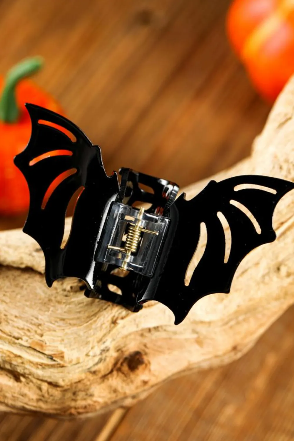 New Dear-Lover Halloween Bat Shape Hair Claw Clip Black