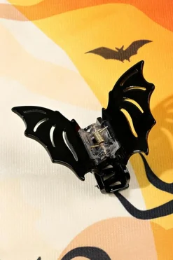 New Dear-Lover Halloween Bat Shape Hair Claw Clip Black