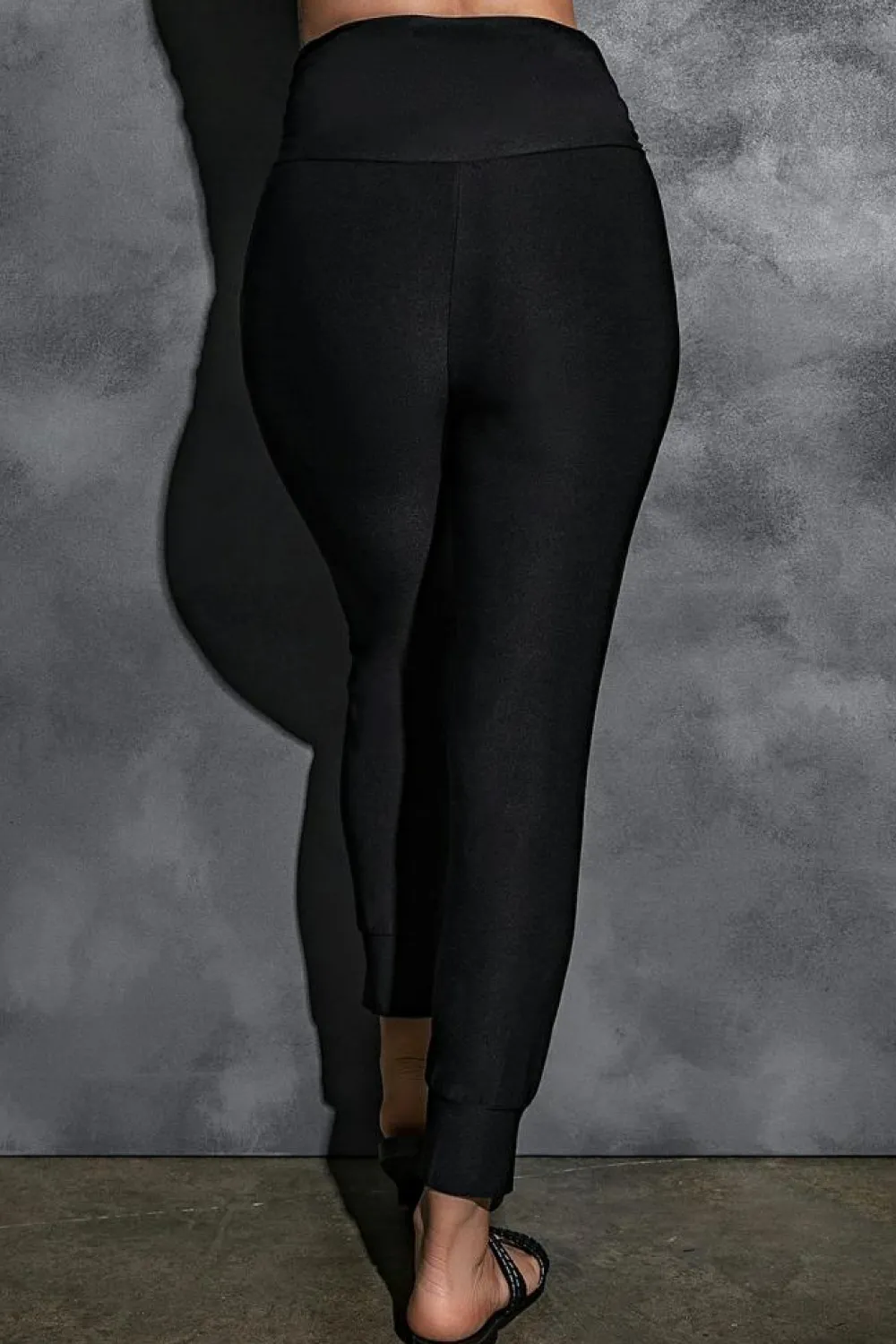 Fashion Dear-Lover High Waist Pleated Pocket Leggings Black