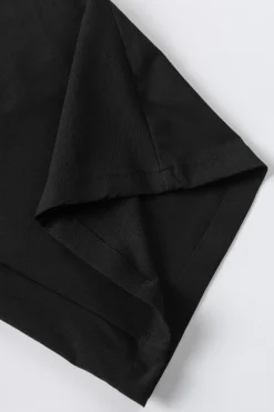 Clearance Dear-Lover High Waisted Tie Front Side Pocket Wide Leg Flowy Casual Pants Black