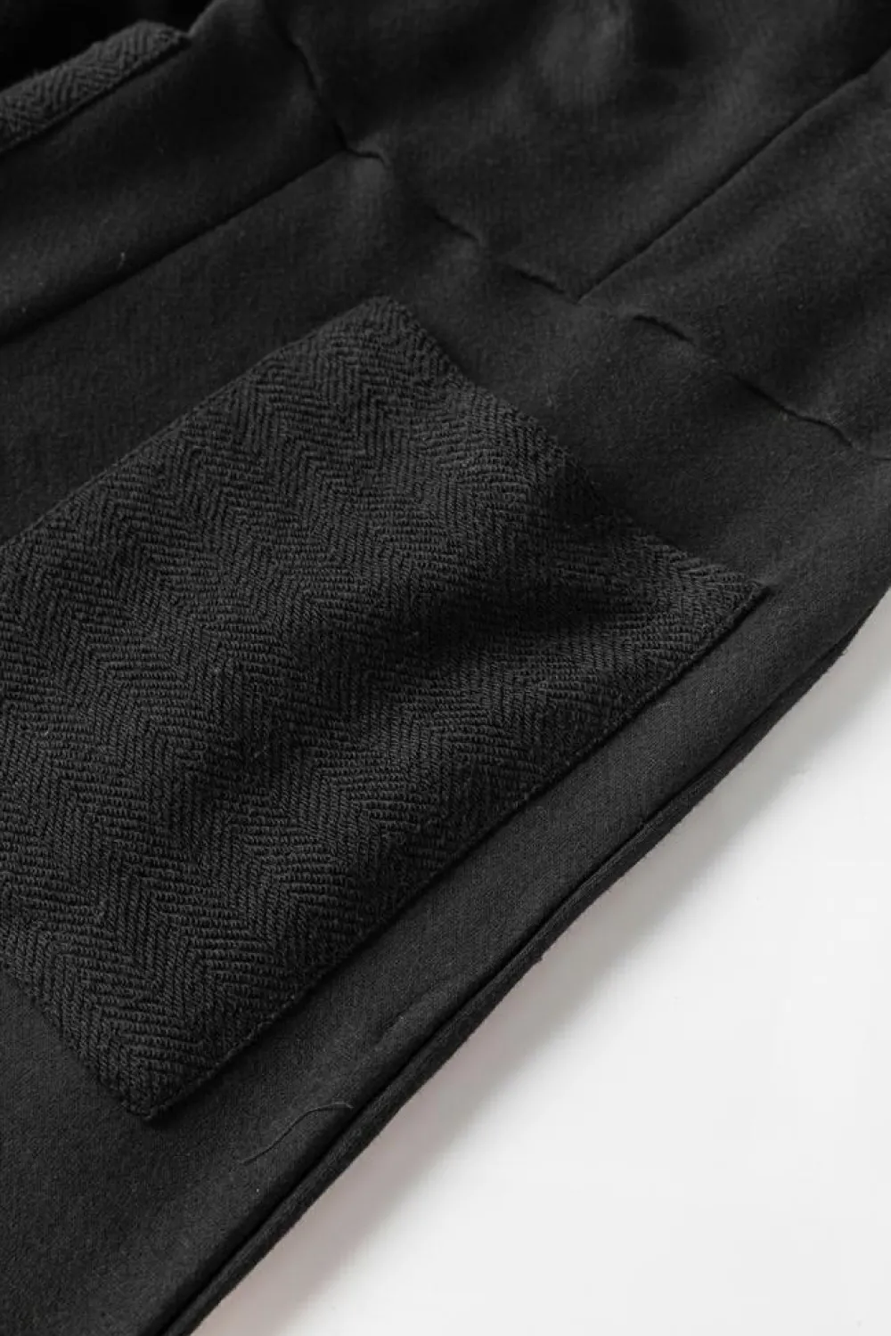 Discount Dear-Lover Knotted Straps Patch Pocket Wide Leg Jumpsuit Black