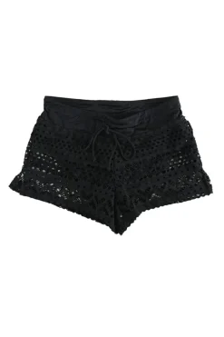 Best Dear-Lover Lace Shorts Attached Swim Bottom Black