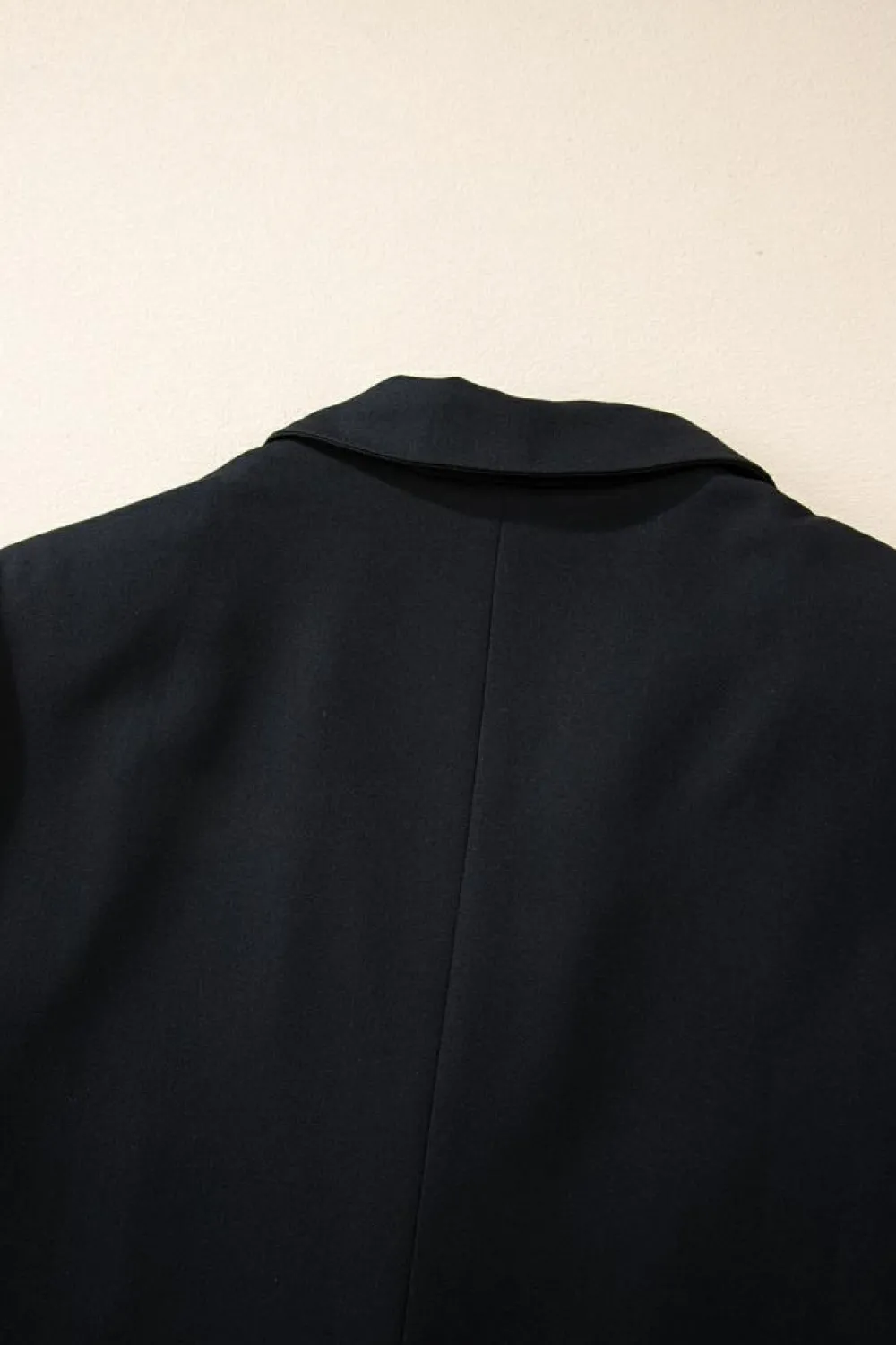 Best Dear-Lover Lapel Flap Pocket Buttoned Blazer Black