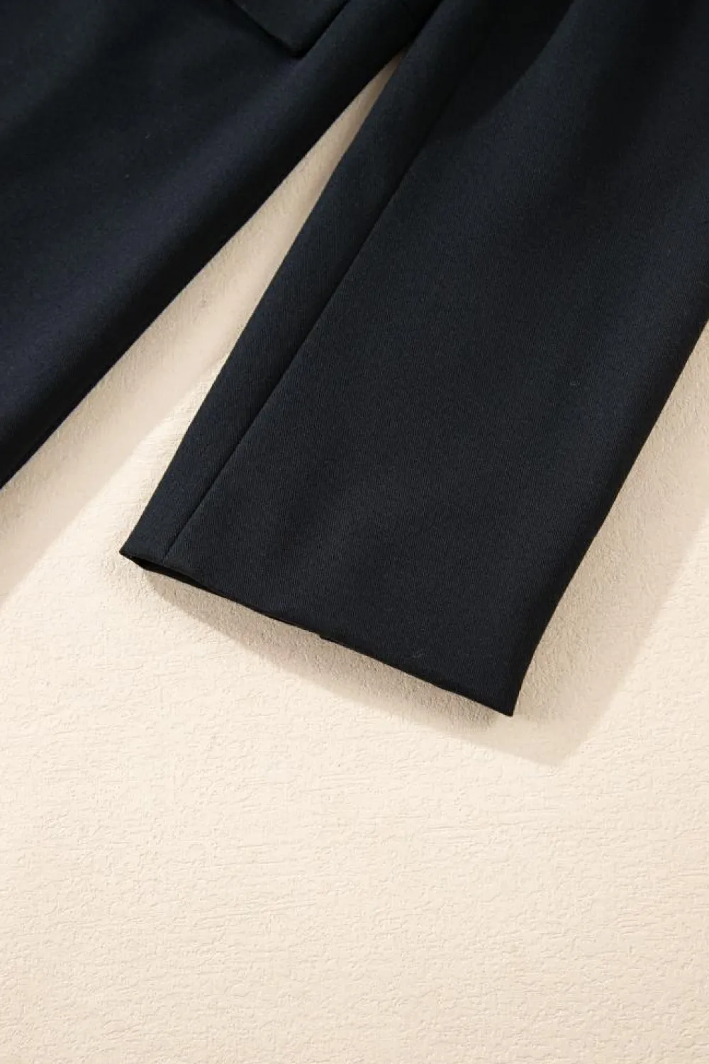 Best Dear-Lover Lapel Flap Pocket Buttoned Blazer Black