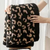 Outlet Dear-Lover Leopard Grain Knitting Blanket 127*152CM Black
