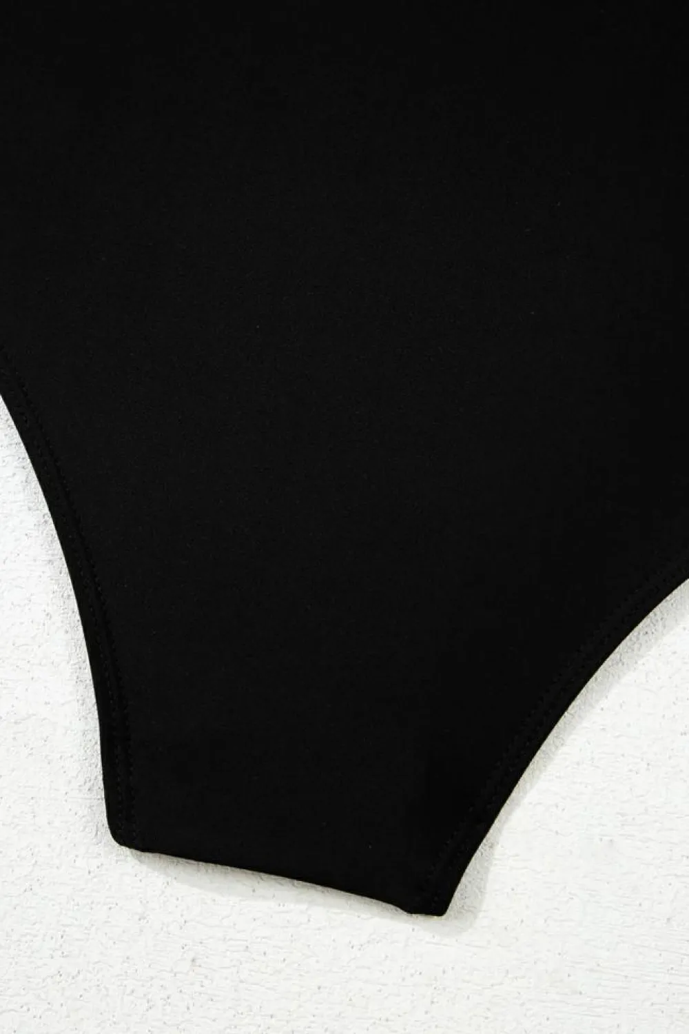 Online Dear-Lover Leopard 2-tone Crossed Cutout Backless Monokini Black