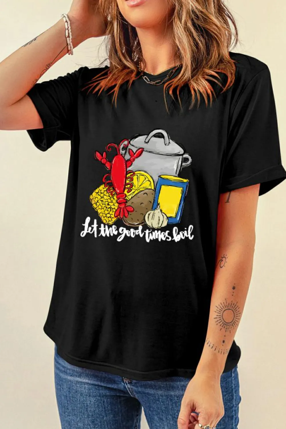 Best Dear-Lover let the good time boil Fashion Graphic Tee Black