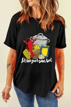 Best Dear-Lover let the good time boil Fashion Graphic Tee Black