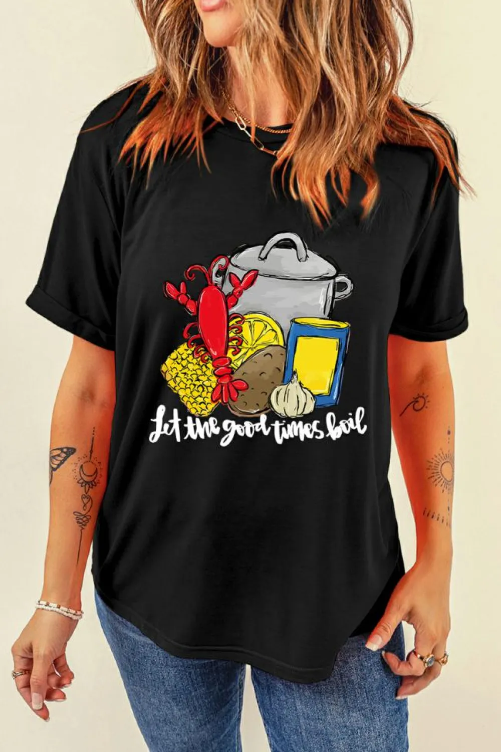 Best Dear-Lover let the good time boil Fashion Graphic Tee Black