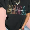 Online Dear-Lover MAMA Crew Neck Graphic Tee Black