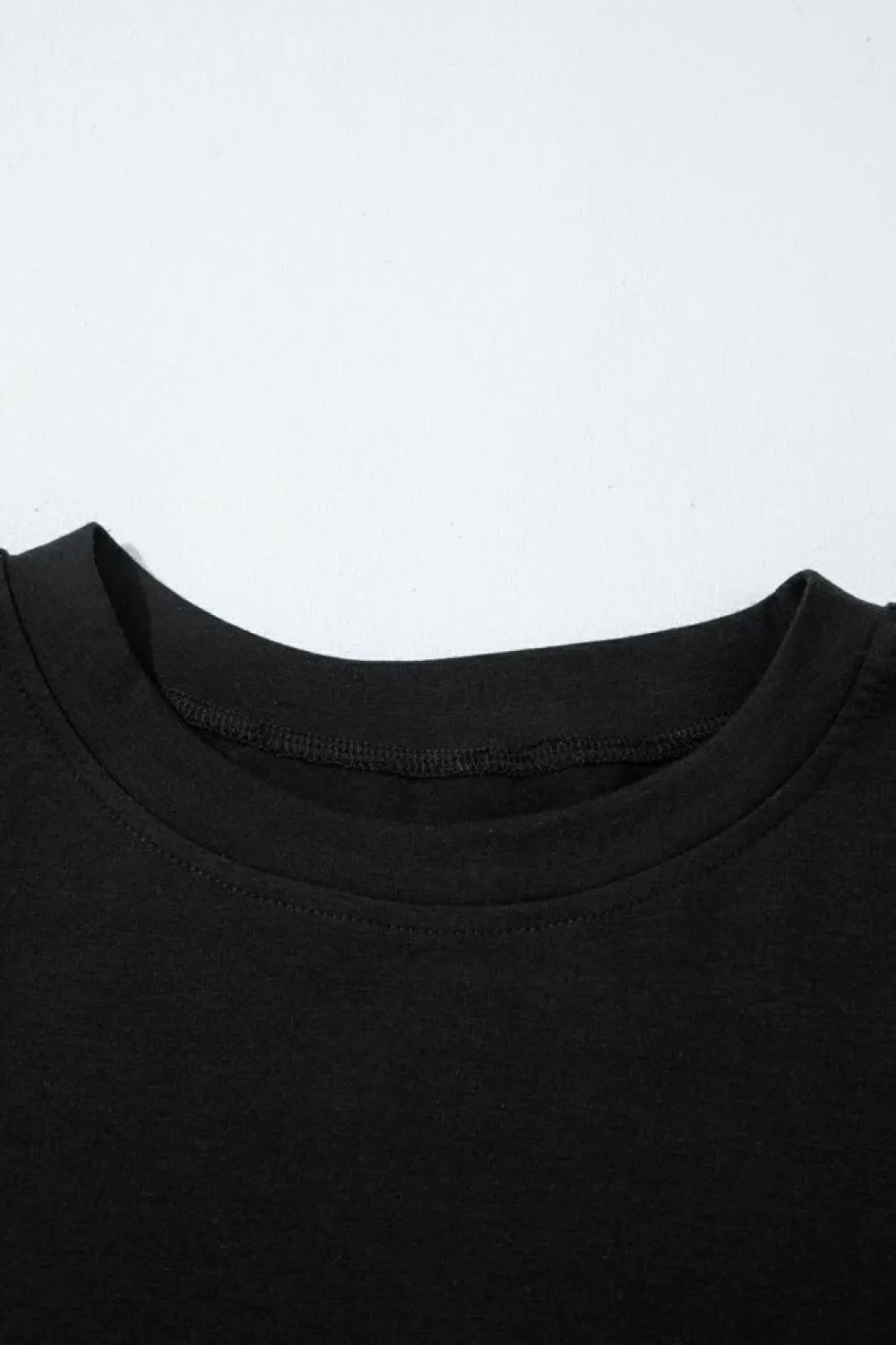 Fashion Dear-Lover MAMA Letter Graphic Neon T Shirt Black