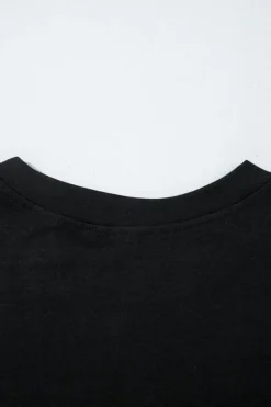 Fashion Dear-Lover MAMA Letter Graphic Neon T Shirt Black