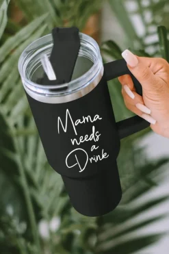 Outlet Dear-Lover Mama Needs A Drink Stainless Steel Portable Cup 40oz Black