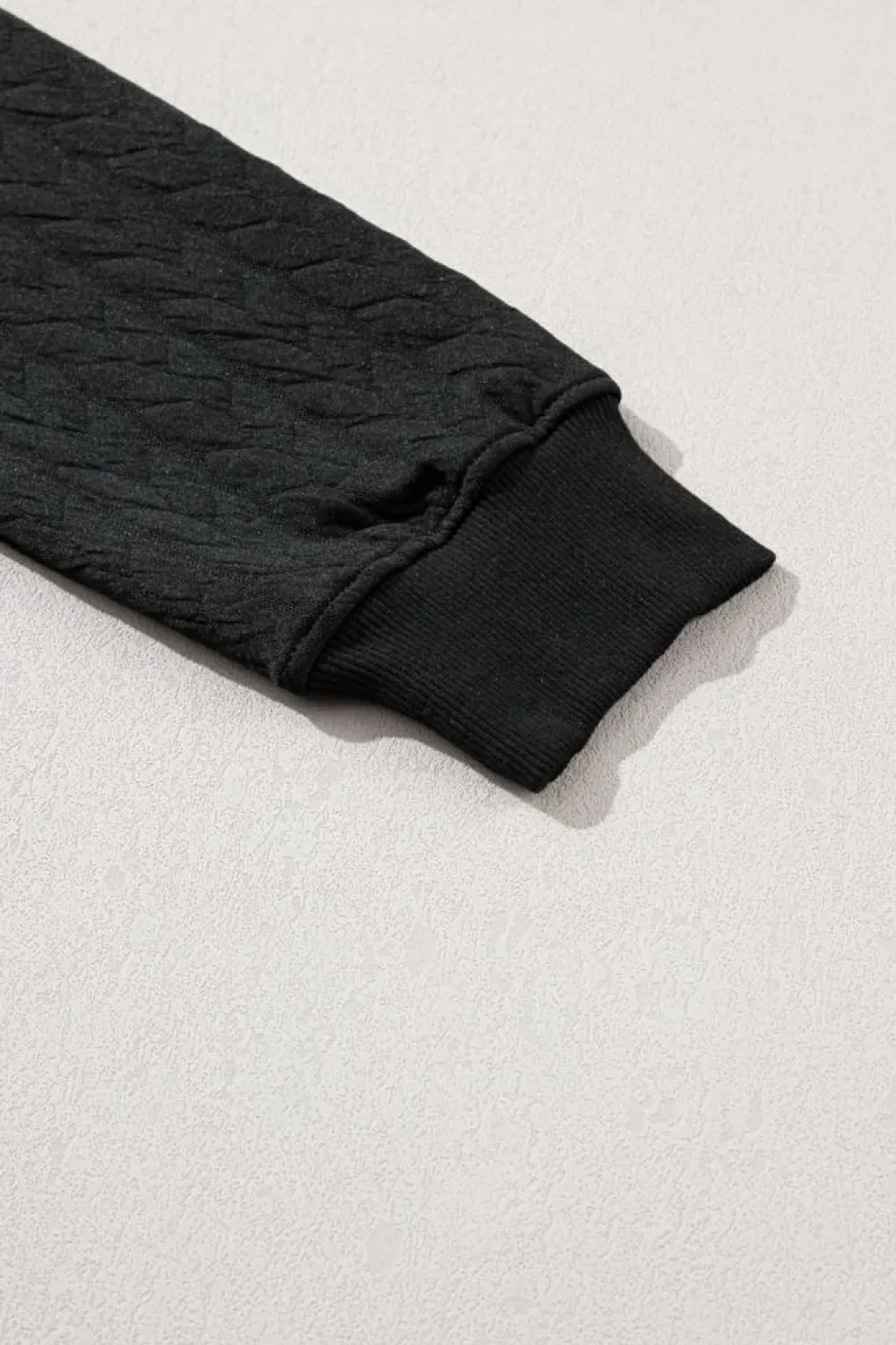 Discount Dear-Lover Merry And Bright Cable Knit Pullover Sweatshirt Black