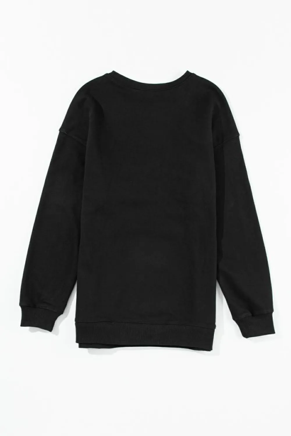 Online Dear-Lover Merry Every Thing Tinsel Slogan Sweatshirt Black